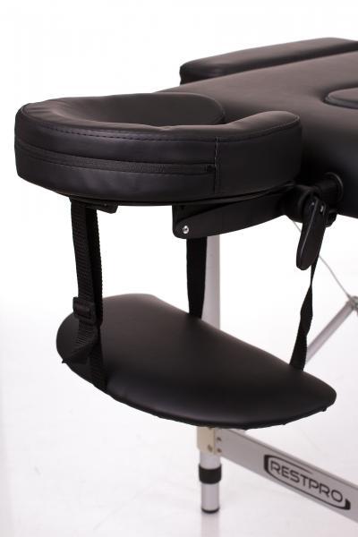 RESTPRO® ALU 2 (S) juodas nešiojamas masažo stalas