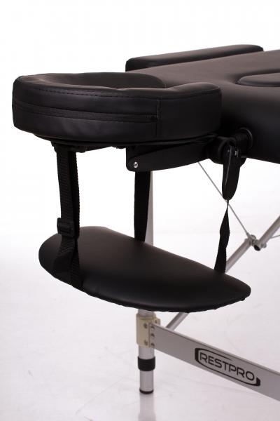RESTPRO® ALU 2 (M) juodas nešiojamas masažo stalas
