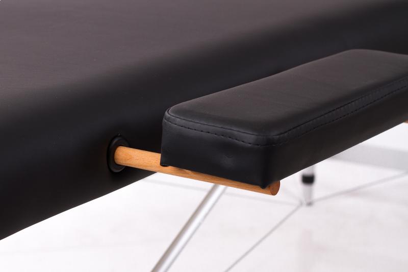 RESTPRO® ALU 2 (L) juodas nešiojamas masažo stalas