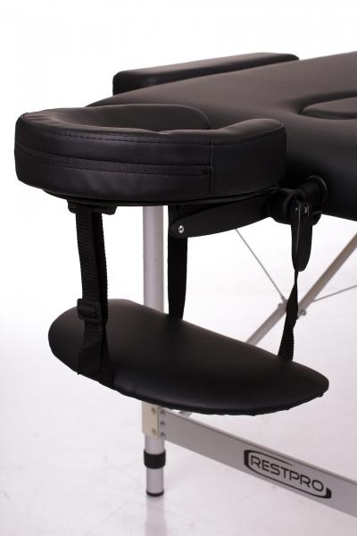 RESTPRO® ALU 2 (L) juodas nešiojamas masažo stalas