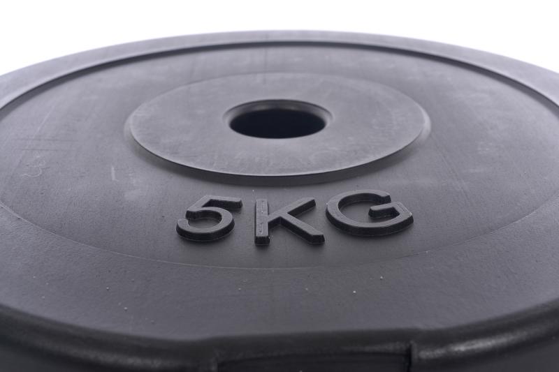 Vinilo svorio diskas barbelėms ir manteliams (plaketa) 5 kg (31,5 mm)