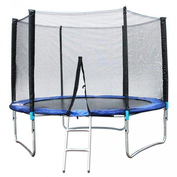 Trampolinas 305 cm su saugos tinklu ir kopėčiomis 10 pėdų (3,05 m)