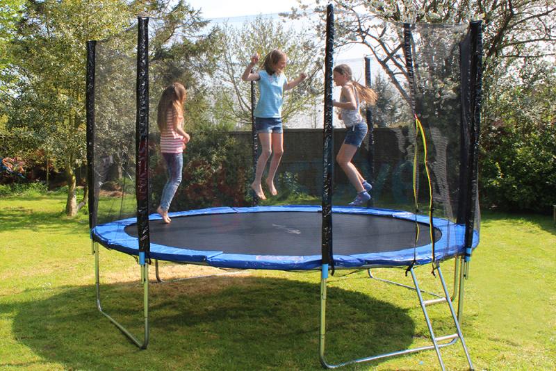 366 cm trampolinas su saugos tinklu ir kopėčiomis 12 pėdų (3,66 m)