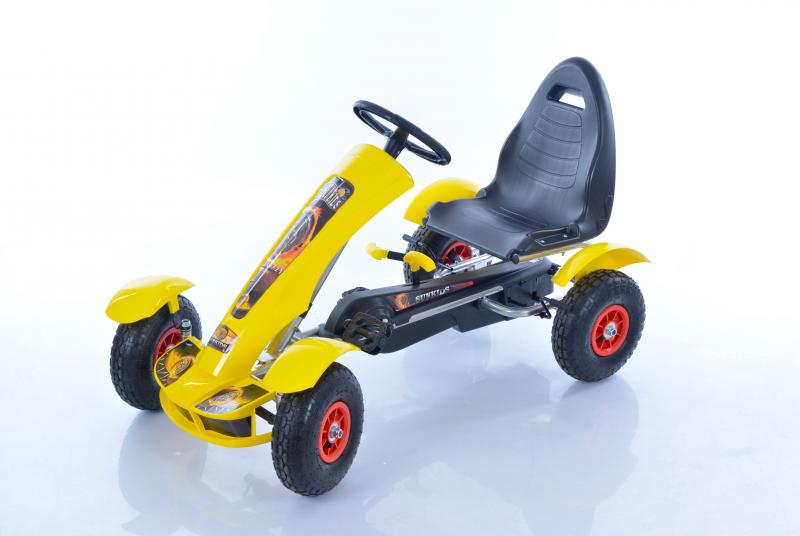 Velokart (Velomobile) Go-Kart F618 geltonas (4-10 metų)