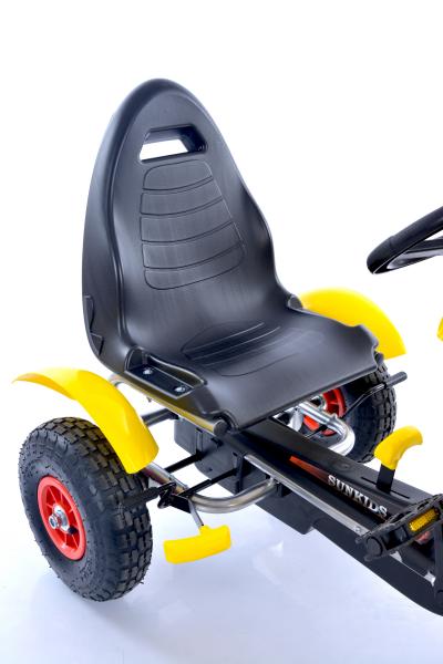 Velokart (Velomobile) Go-Kart F618 geltonas (4-10 metų)