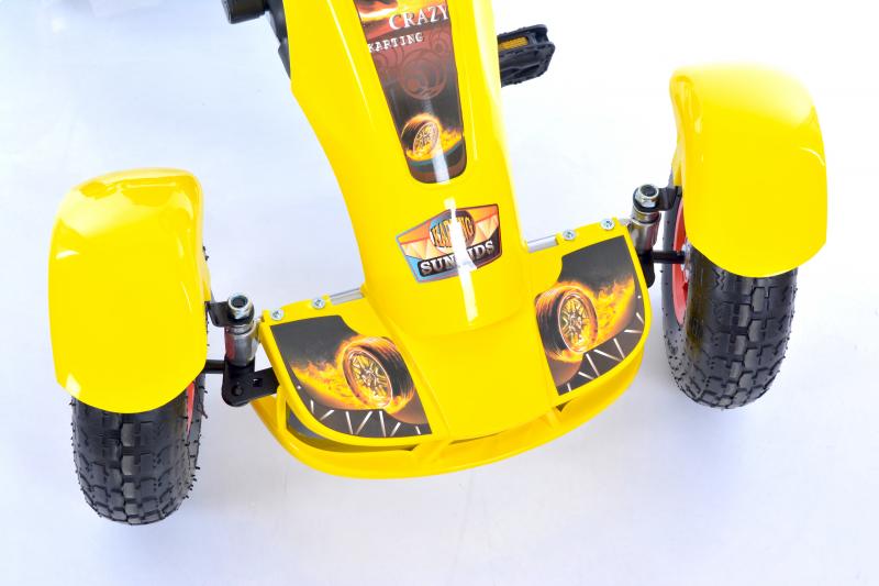 Velokart (Velomobile) Go-Kart F618 geltonas (4-10 metų)