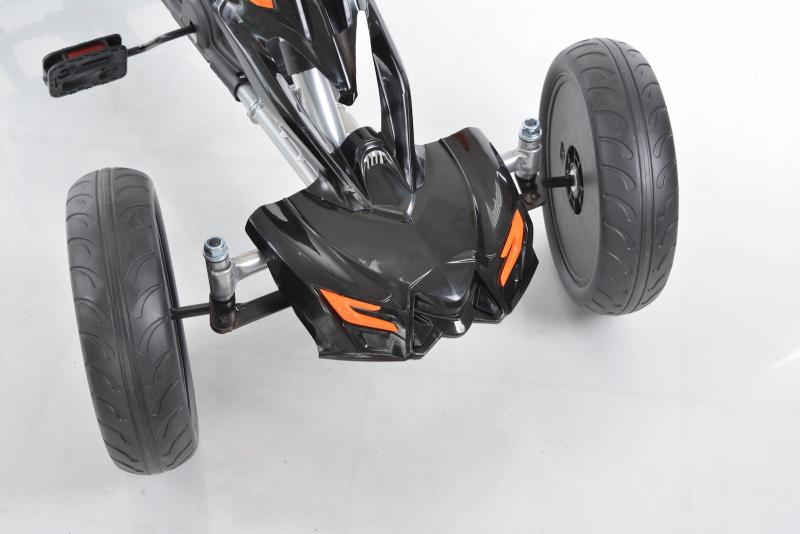 Velokart (Velomobile) Go-Kart 1504 Black (5-12 metų)