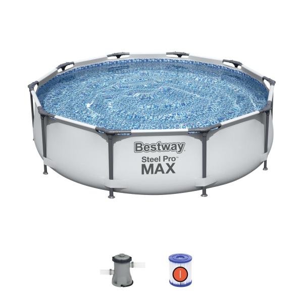 Bestway Steel Pro Max baseino rėmas 305x76 cm, su filtro siurbliu (56408)