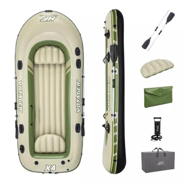 4 vietų pripučiamasis laivas Bestway Voyager X4 Raft, 350x145x49 cm, 65156