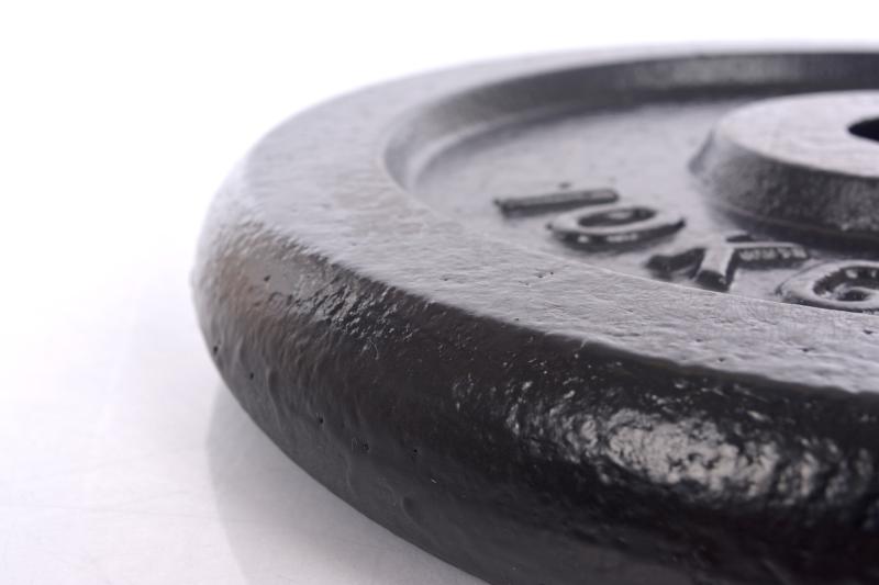 Geležies svorio diskas barbelėms ir manteliams (plaketa) 10 kg (31,5 mm)