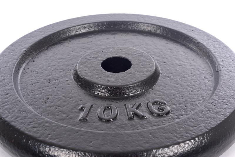 Geležies svorio diskas barbelėms ir manteliams (plaketa) 10 kg (31,5 mm)