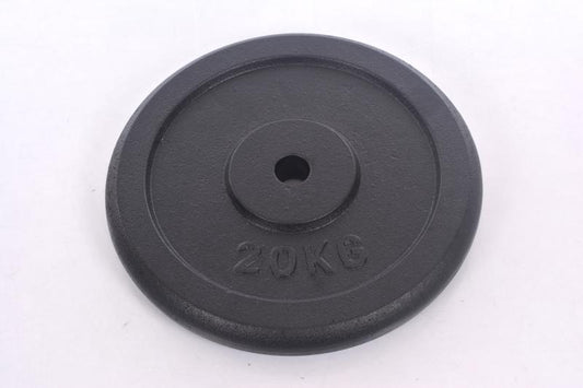 Geležies svorio diskas barbelėms ir manteliams (plaketa) 20 kg (31,5 mm)