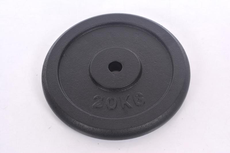Geležies svorio diskas barbelėms ir manteliams (plaketa) 20 kg (31,5 mm)