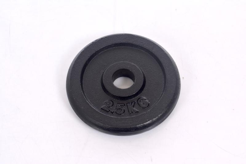 Geležies svorio diskas barbelėms ir manteliams (plaketa) 2,5 kg (31,5 mm)