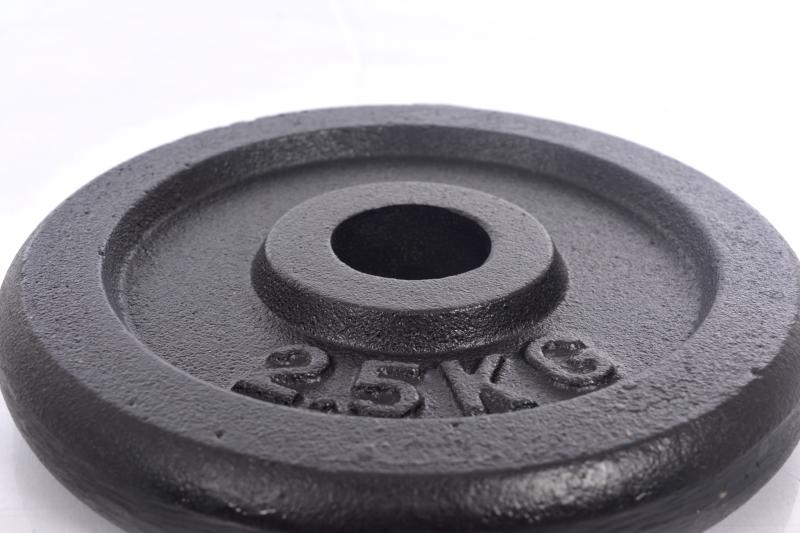 Geležies svorio diskas barbelėms ir manteliams (plaketa) 2,5 kg (31,5 mm)