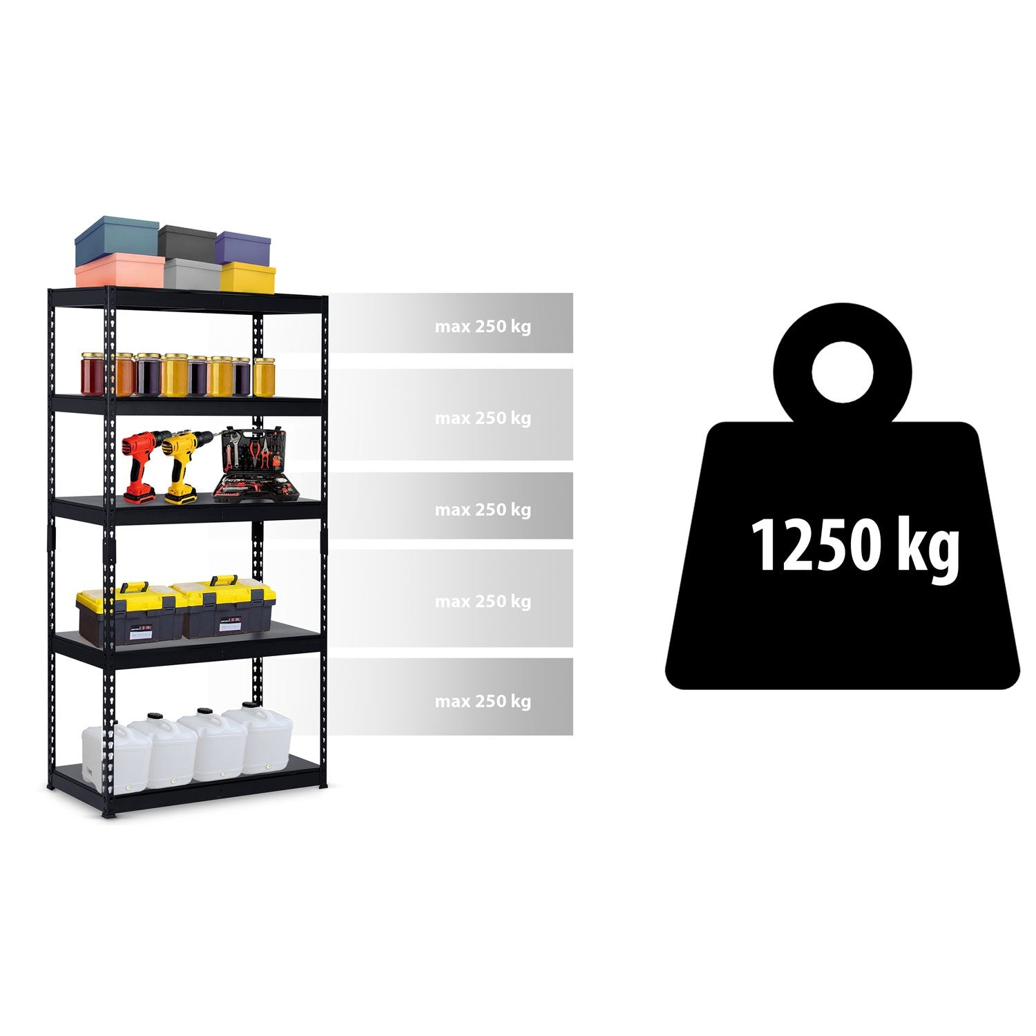 Metalinė sandėlio lentelė 183 x 90 x 45 cm