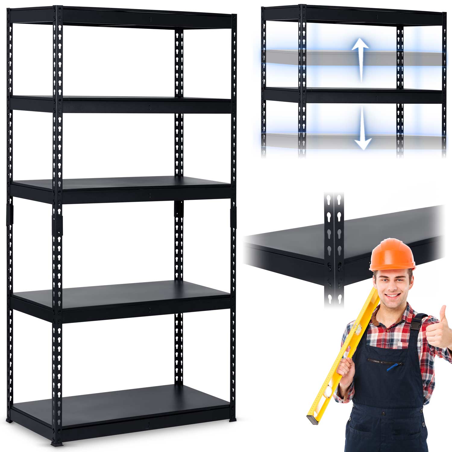 Metalinė sandėlio lentelė 183 x 90 x 45 cm