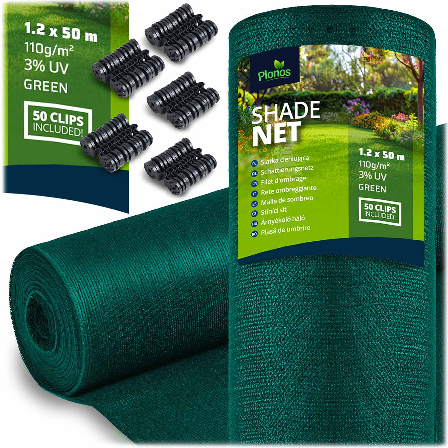 1,25 m × 50 m 110 g/m2 + 50 žalių užtaisų
