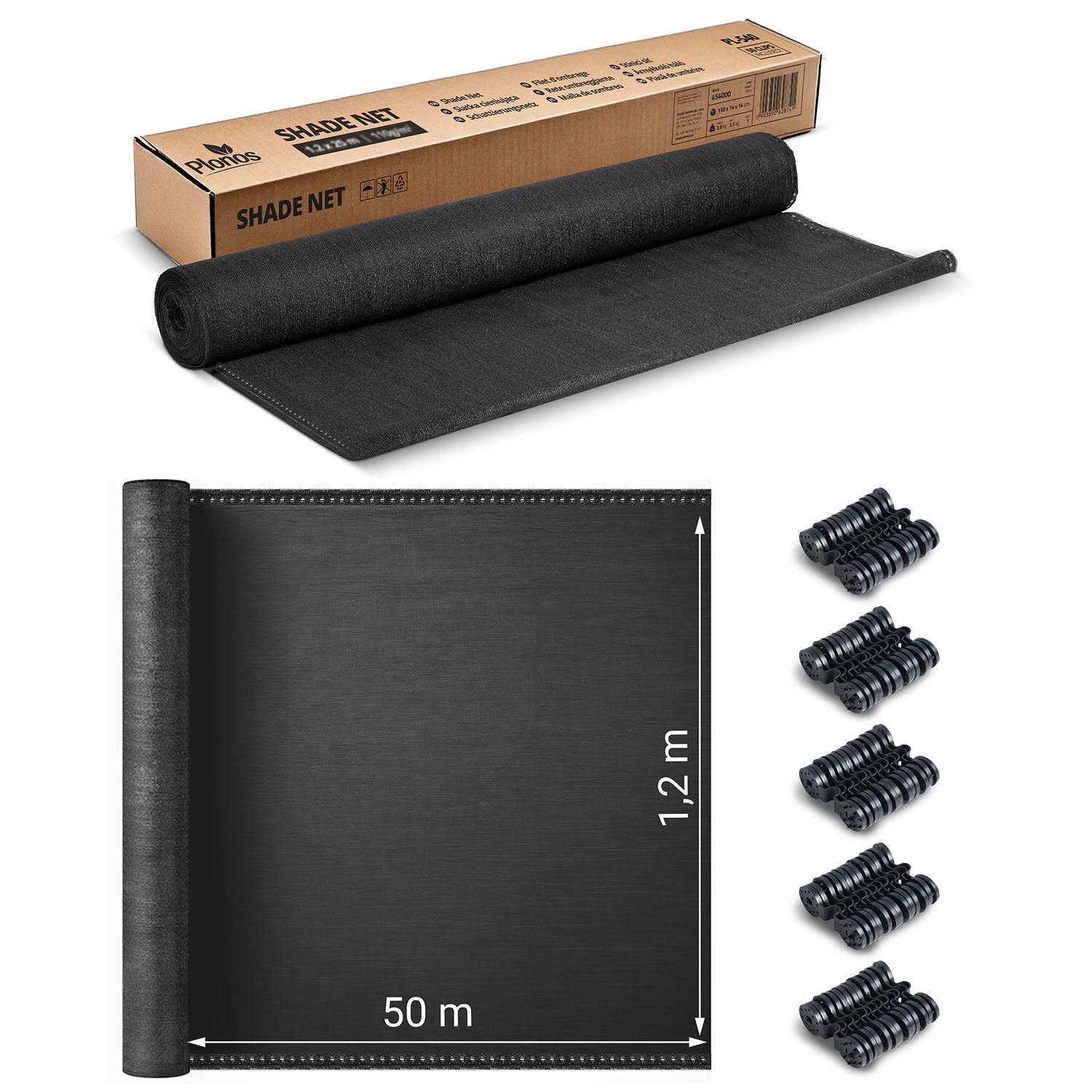1,2x50 m 140 g/m2 + 50 pilkojo juostelės