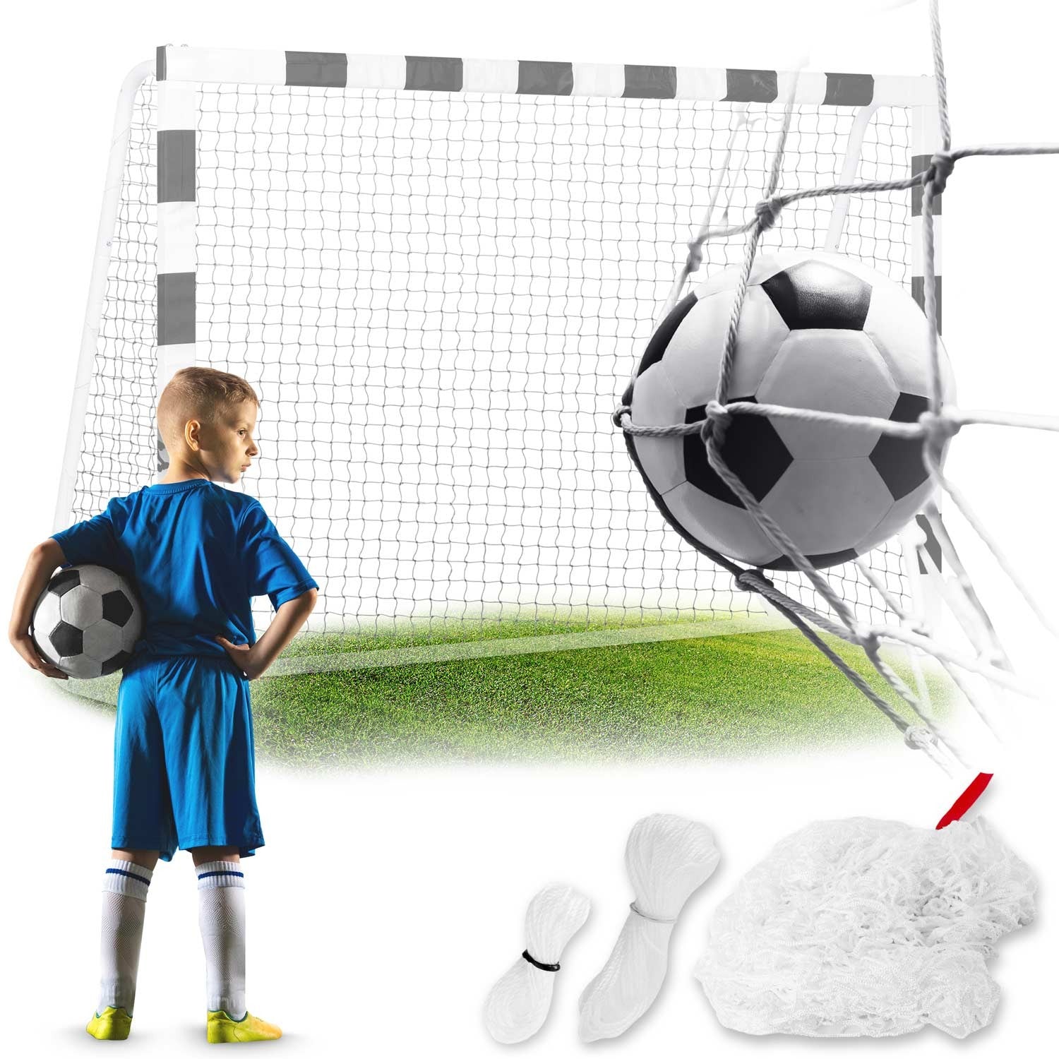 300x200x120 cm Neo-Sport futbolo vartų tinklas