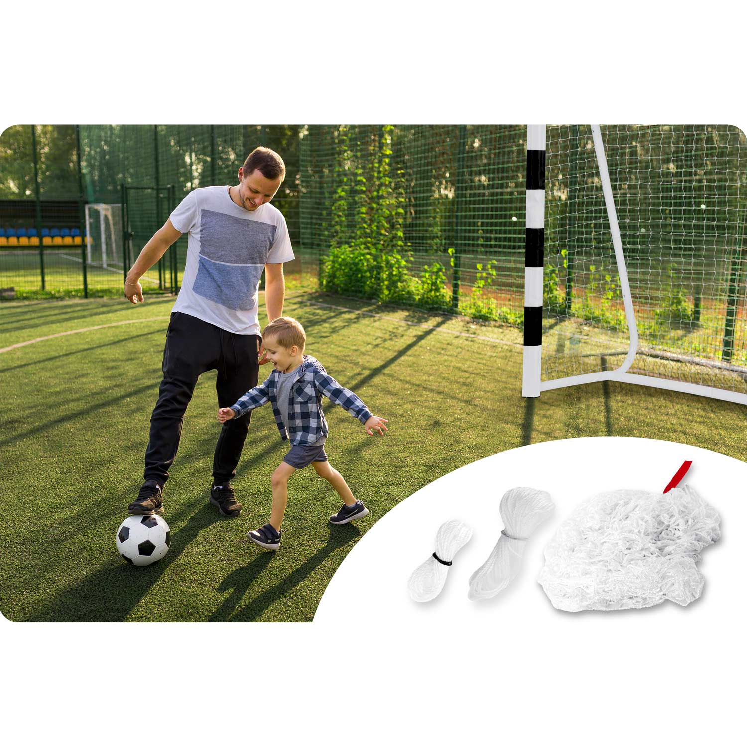 180 x 120 x 60 cm Neo-Sport futbolo vartų tinklas