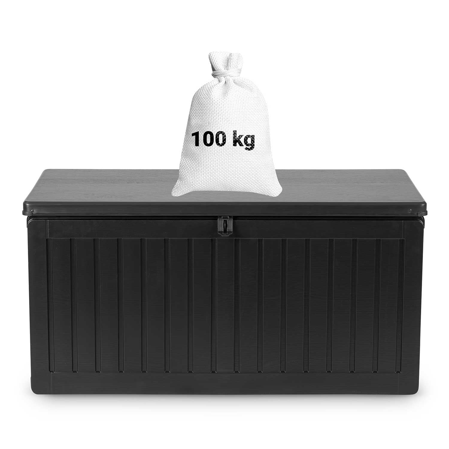 Sodo dėžutė 109 x 51 x 55 cm 270 litrų juoda
