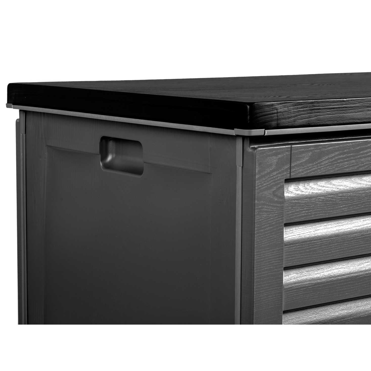 Sodo dėžutė 143 x 57 x 53,5 cm 390 litrų juodai pilka