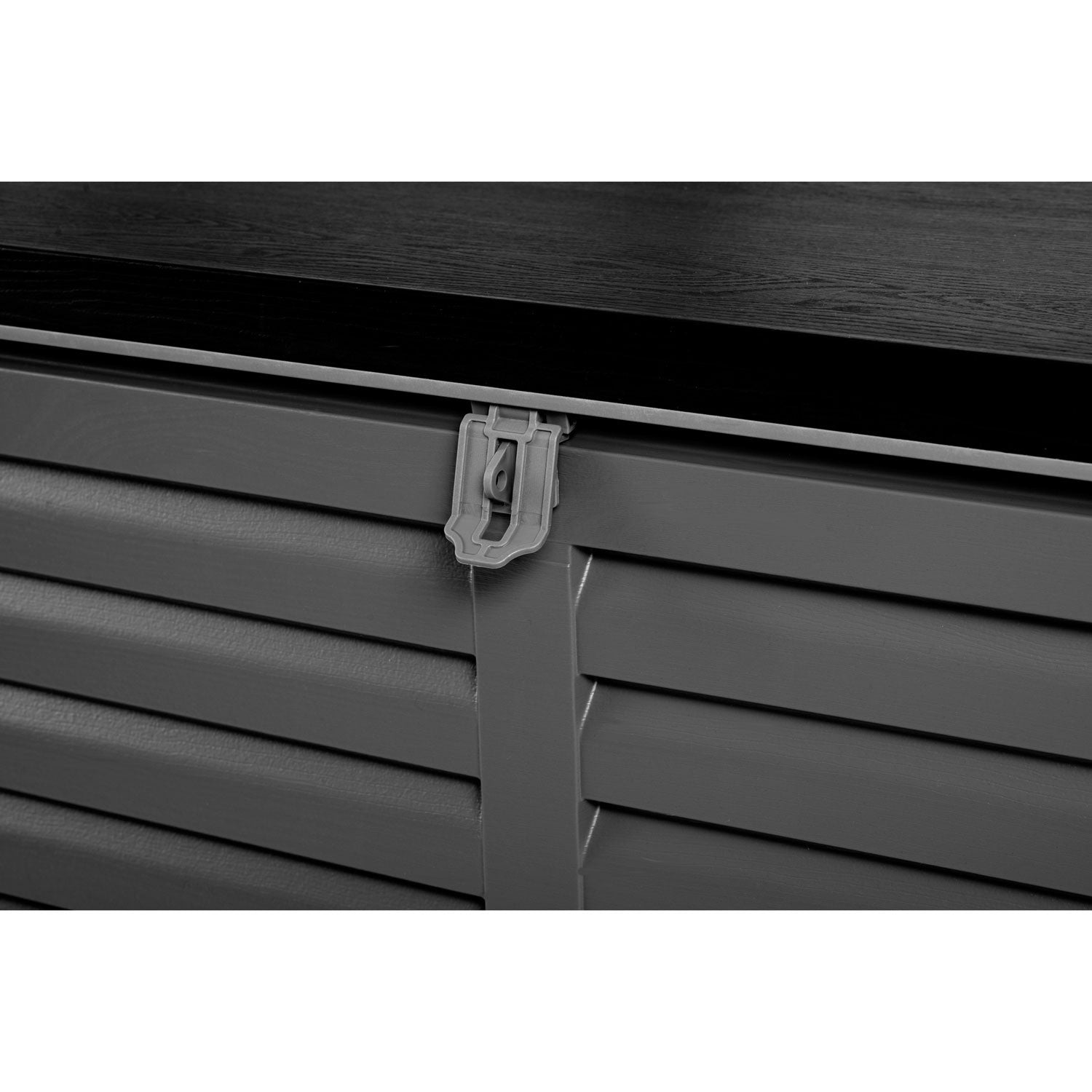 Sodo dėžutė 143 x 57 x 53,5 cm 390 litrų juodai pilka