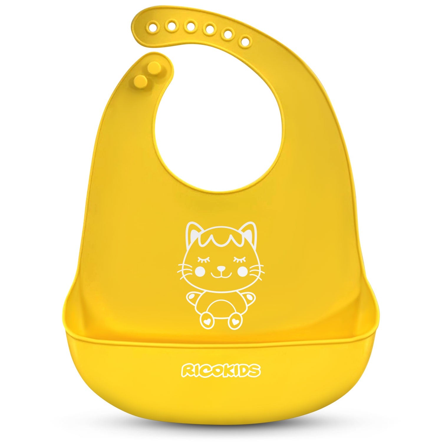 Ricokids geltonojo silikono kūdikio šėrimo kriauklė