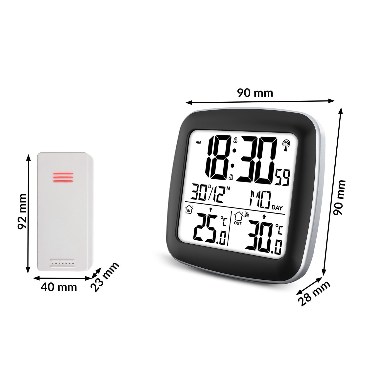 Meteorologinė stotis su sidabro ekranu BD-903