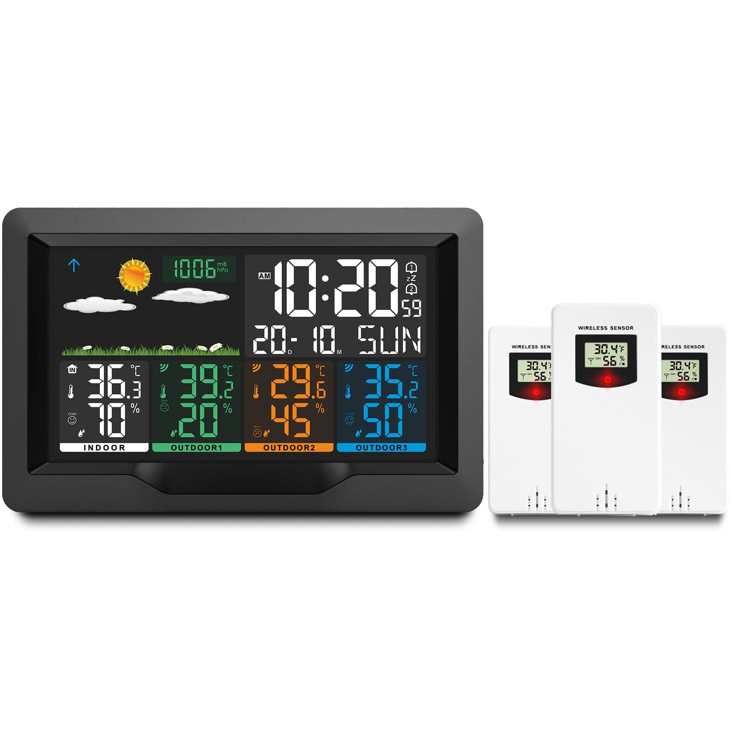 Meteorologinė stotis su juodu BD-904 ekranu