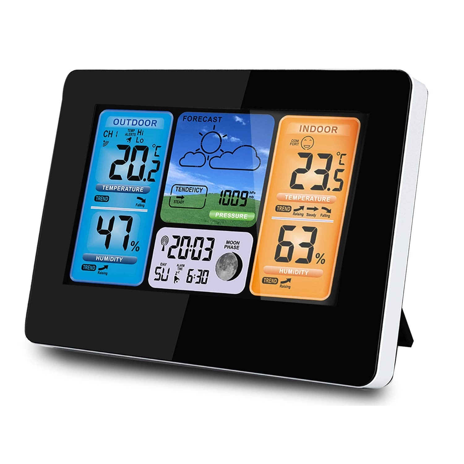 Meteorologinė stotis su juodais BD-902 ekranais