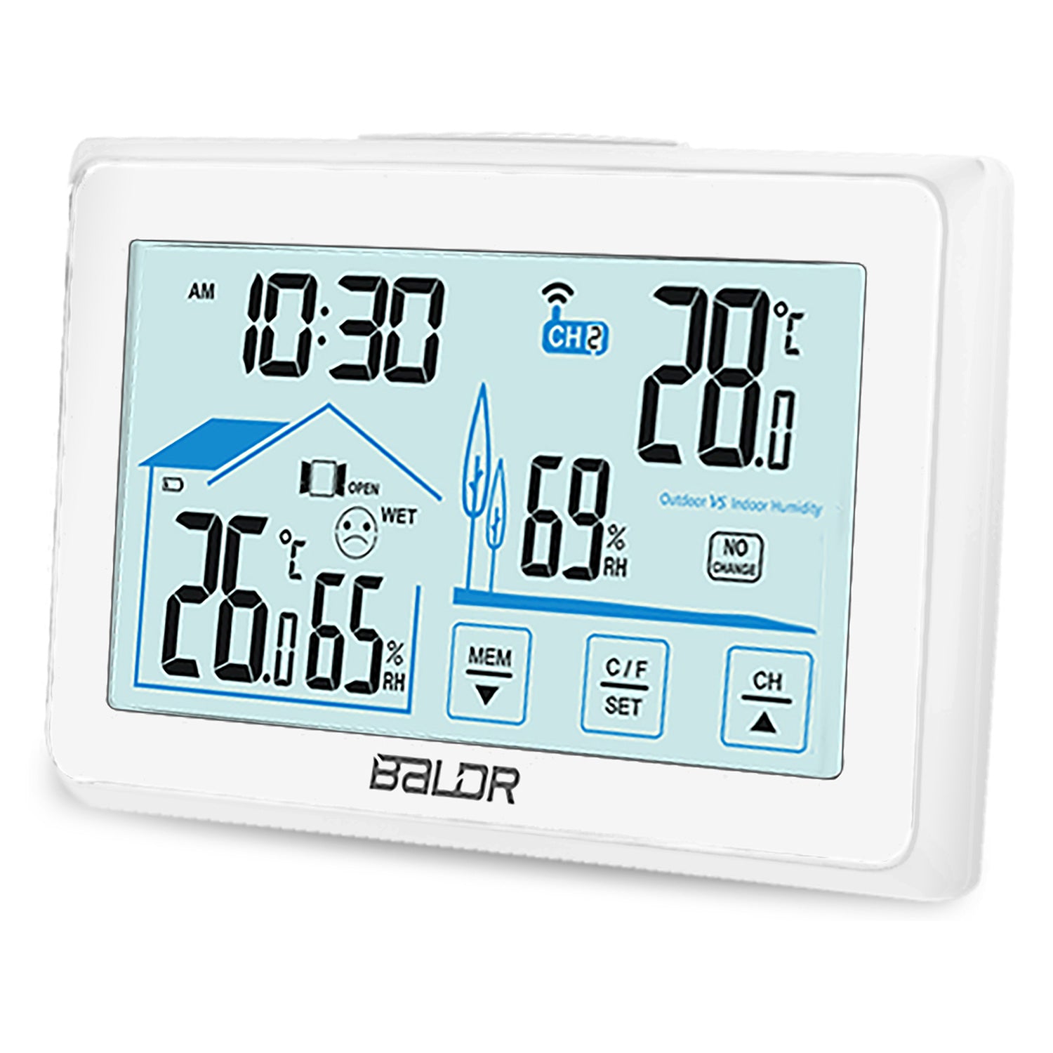 Meteorologinė stotis su balta BD-910 ekrane