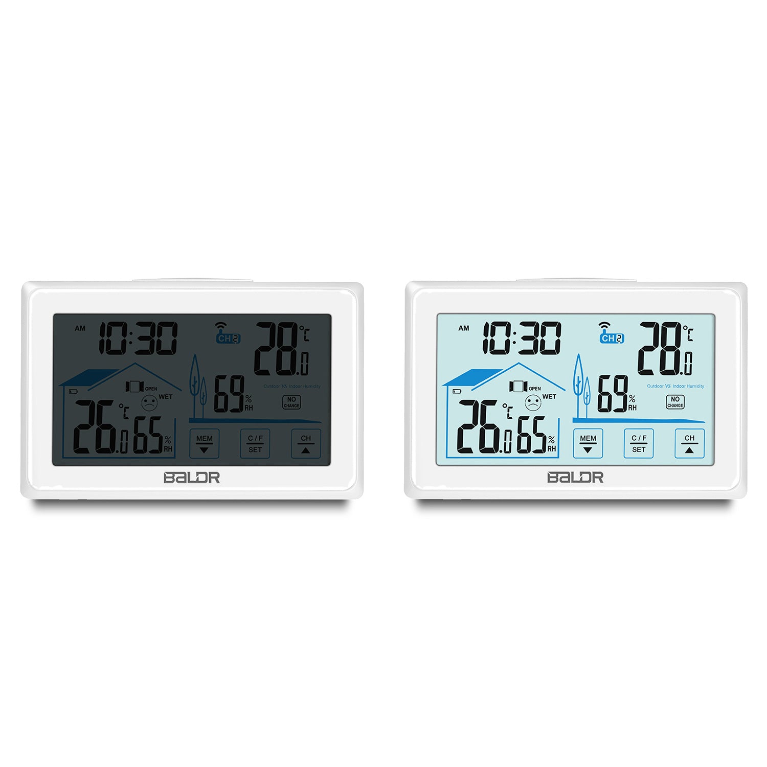 Meteorologinė stotis su balta BD-910 ekrane