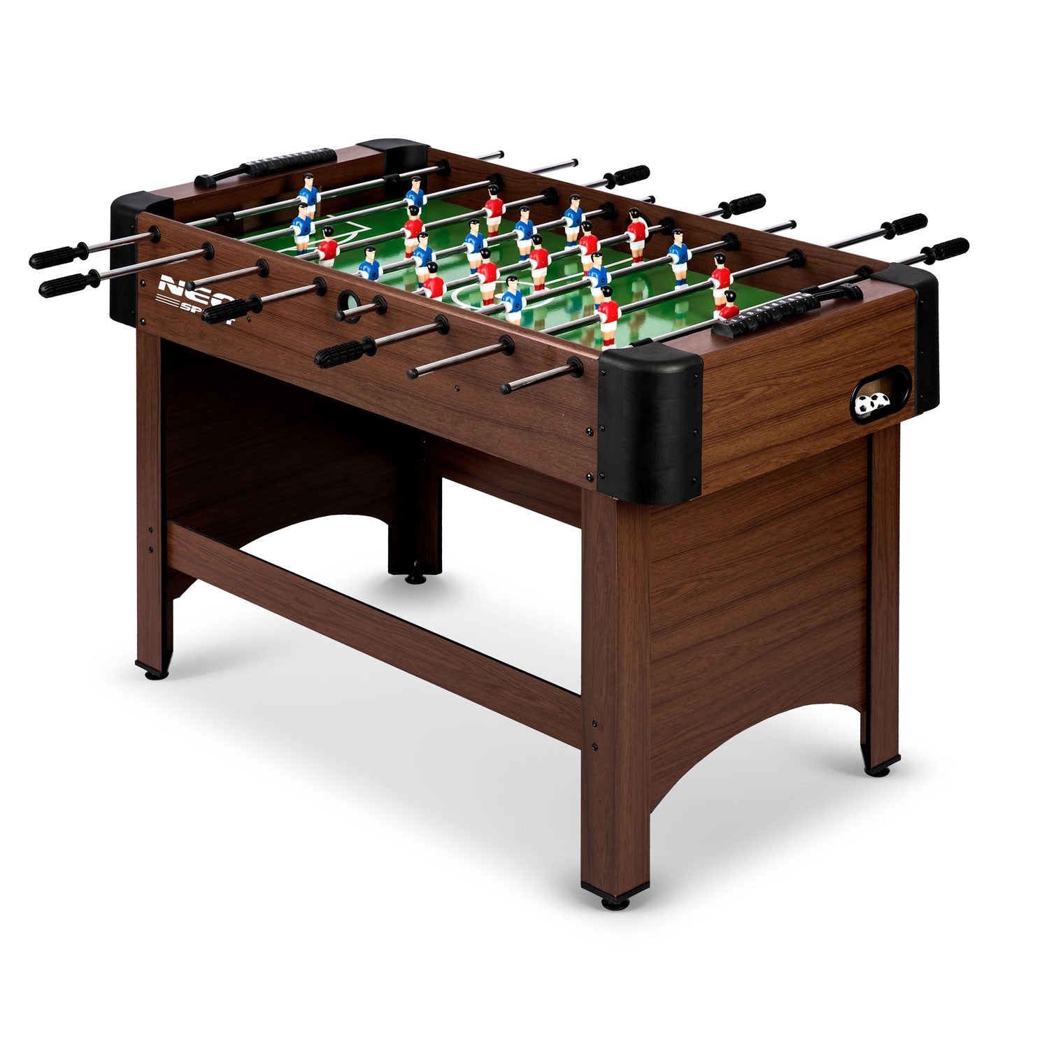 Neosport futbolo stalo 118x61x79 cm NS-804 tamsiai ruda