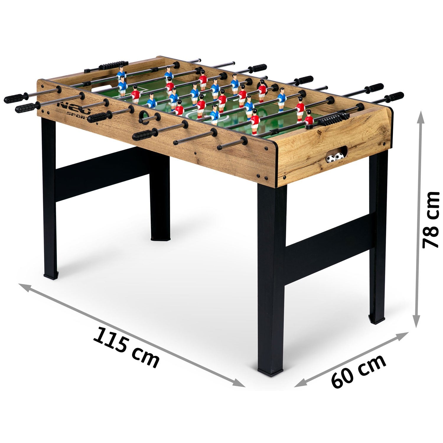 Neosport 118x61x79cm NS-805 medinis futbolo stalo