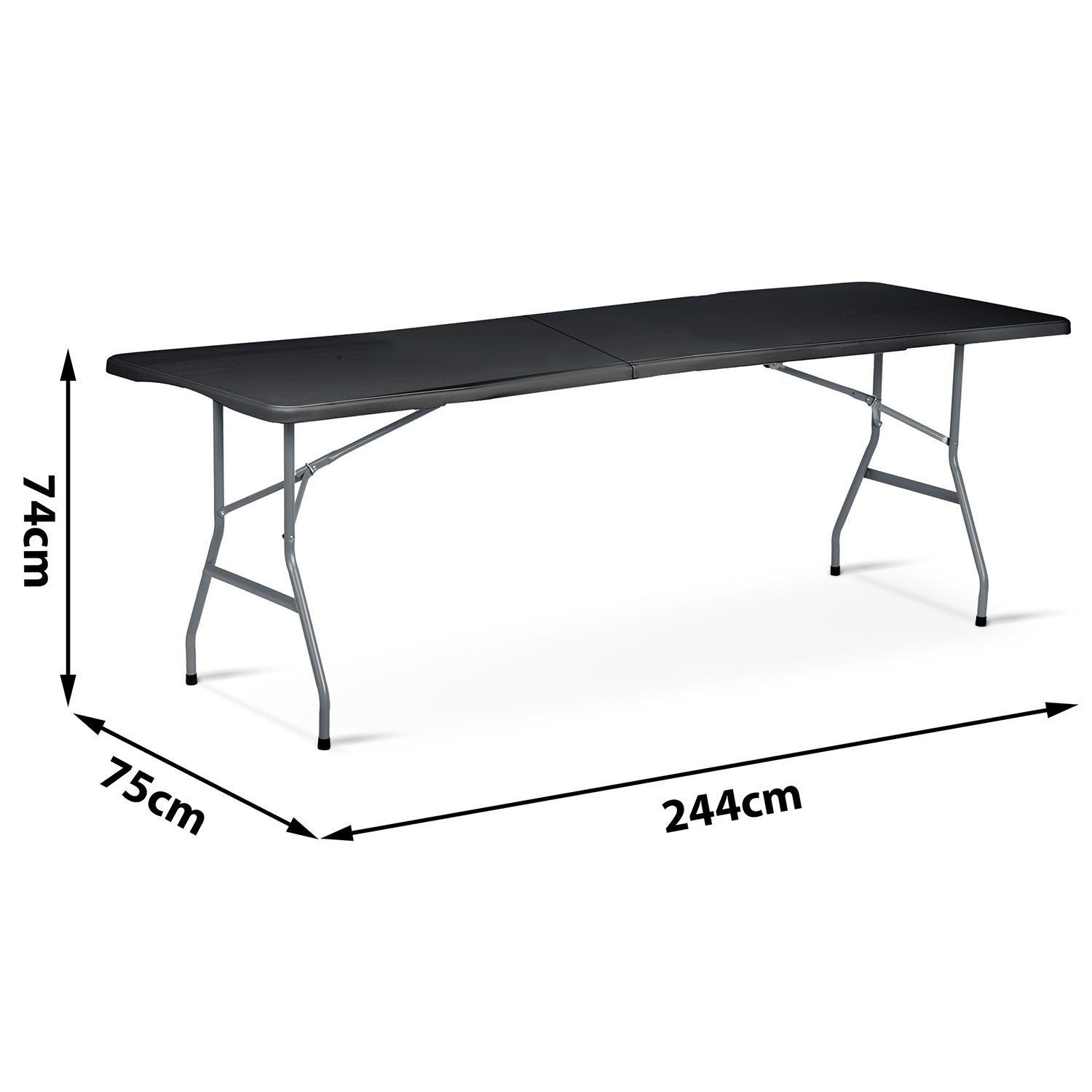 244 cm ilgio sulankstomas sodo stalas