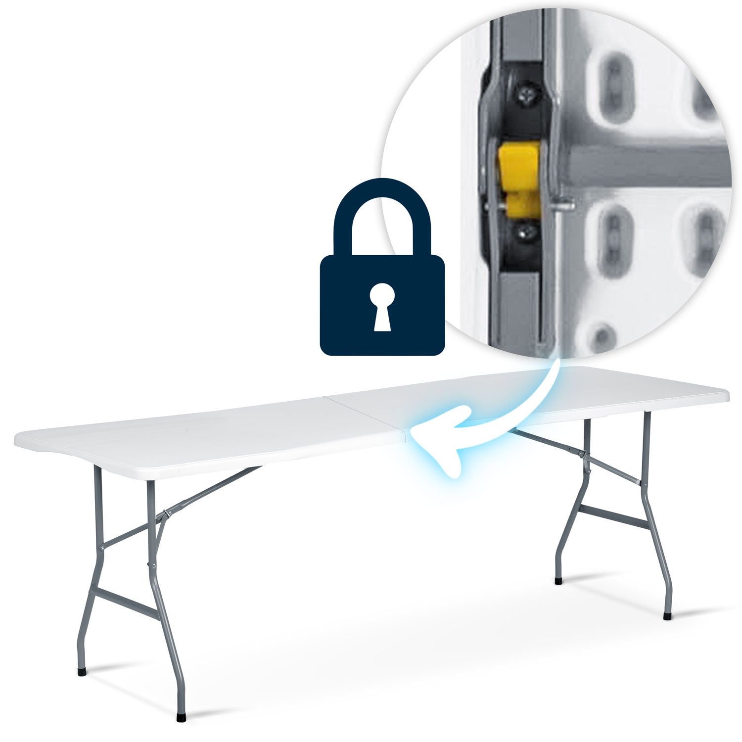 244 cm apvalomas sodinis stalas