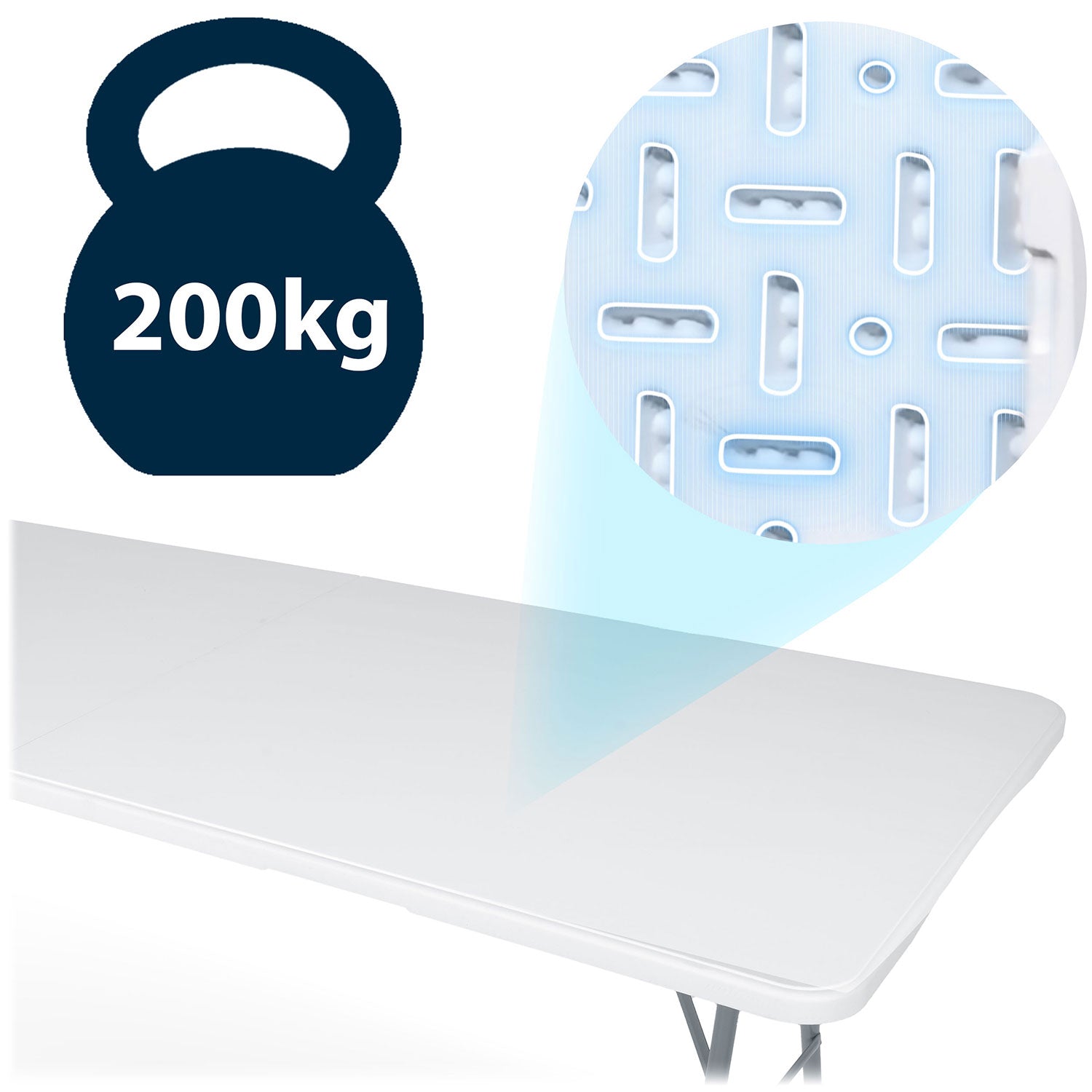 244 cm apvalomas sodinis stalas