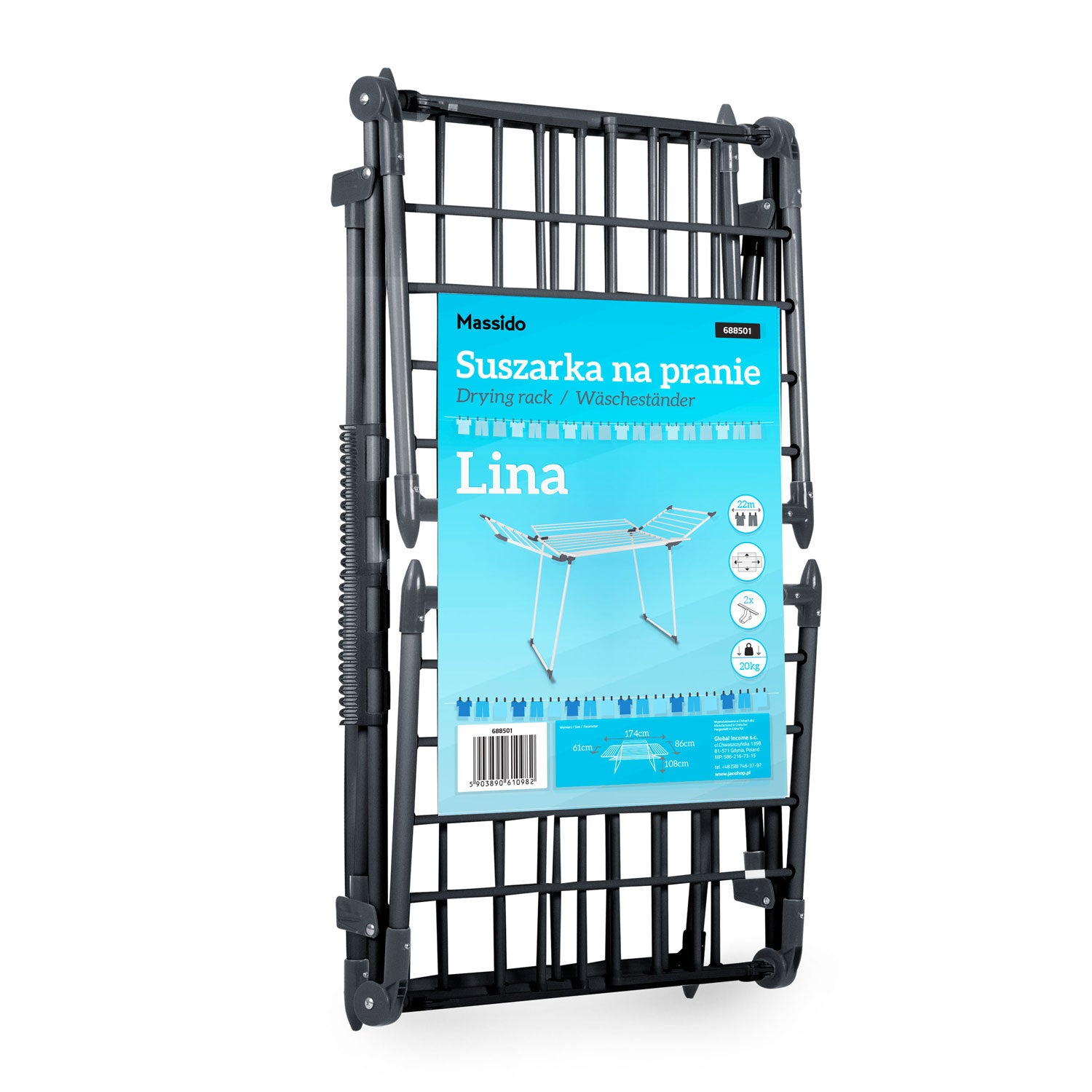 Stovanti skalbimo mašina 22 mb juoda