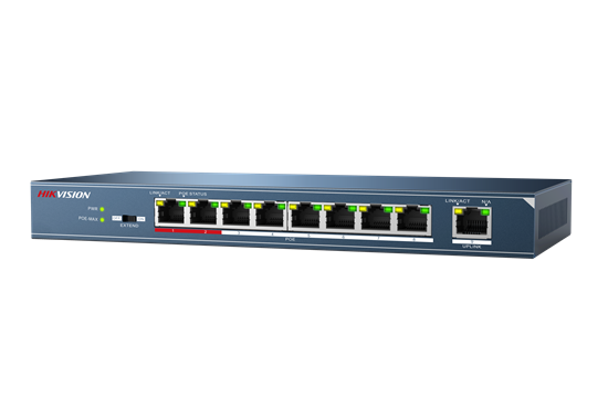 9 prievadų, 8 PoE komutatorius Hikvision DS-3E0109P-E(C)