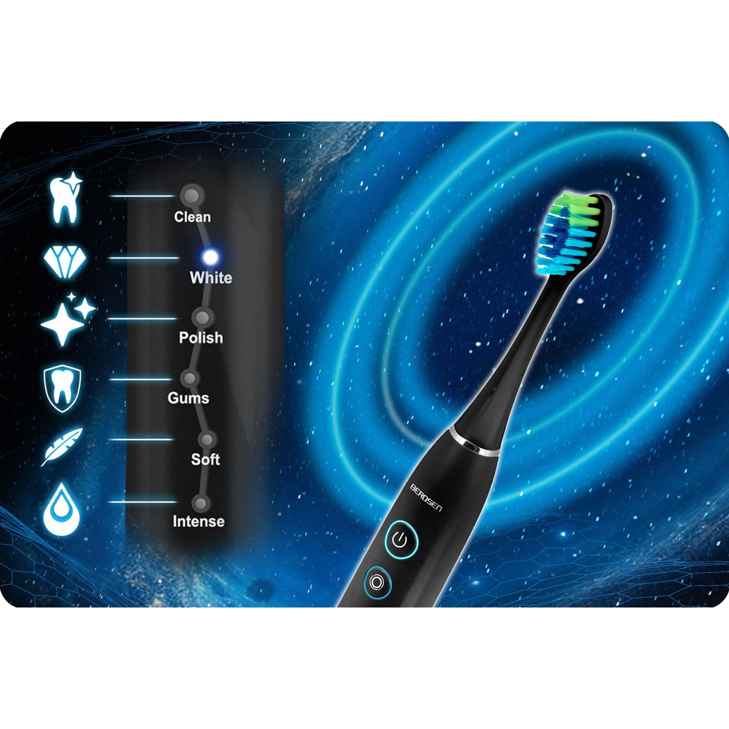 Berdsen Galaxy soninis dantų šepetėlis