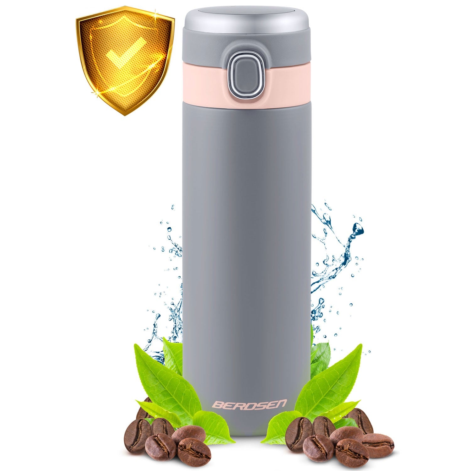 Vacuum thermos 450 ml BD-786 pilkas