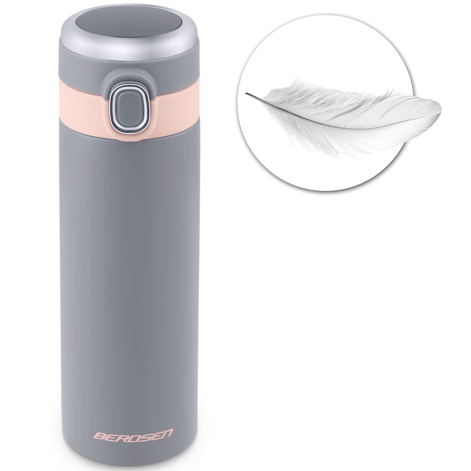 Vacuum thermos 450 ml BD-786 pilkas