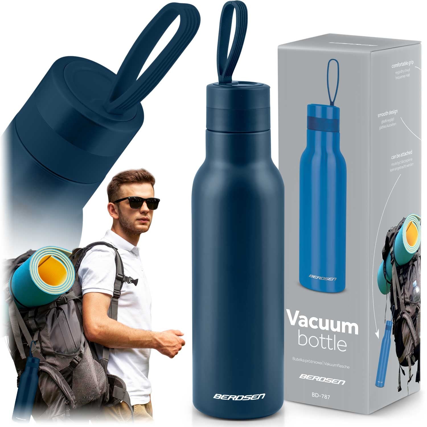 Vacuum thermos 500 ml BD-787 granatas