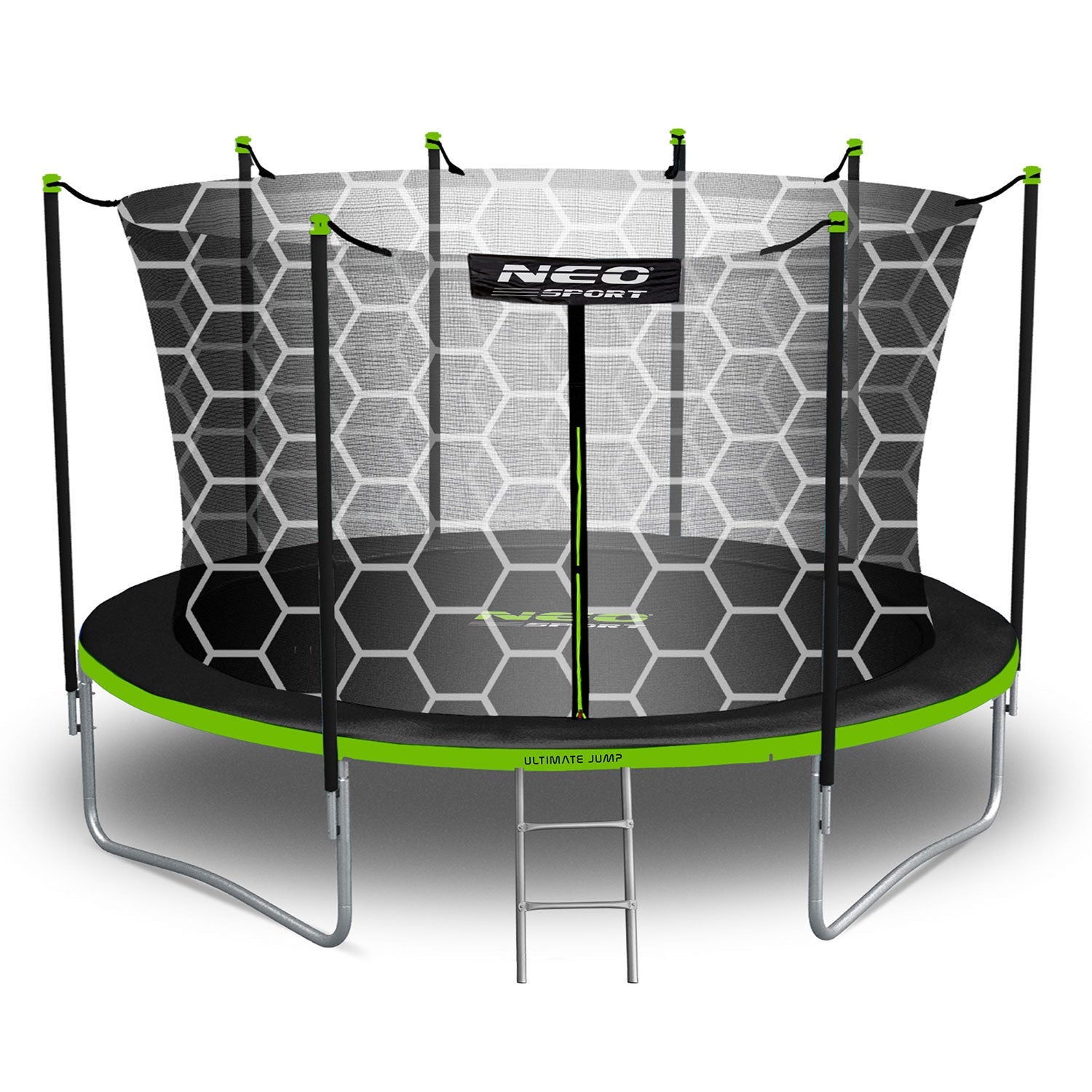 15ft/465cm sodo trampolinas su vidiniu tinkleliu ir Neo-Sport laiptais