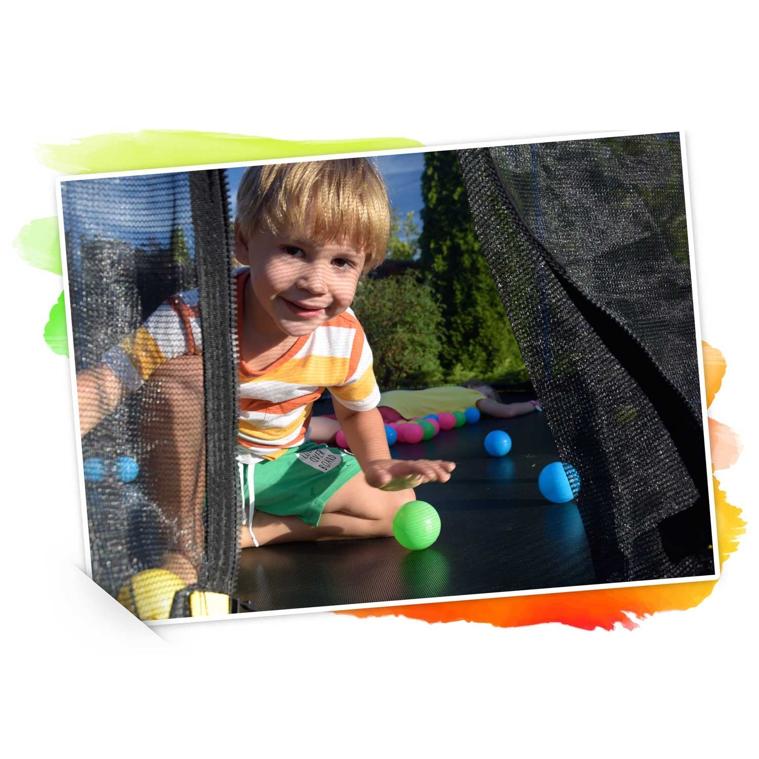 8ft/252cm sodo batutas su vidine tinkle ir Neo-Sport laiptais