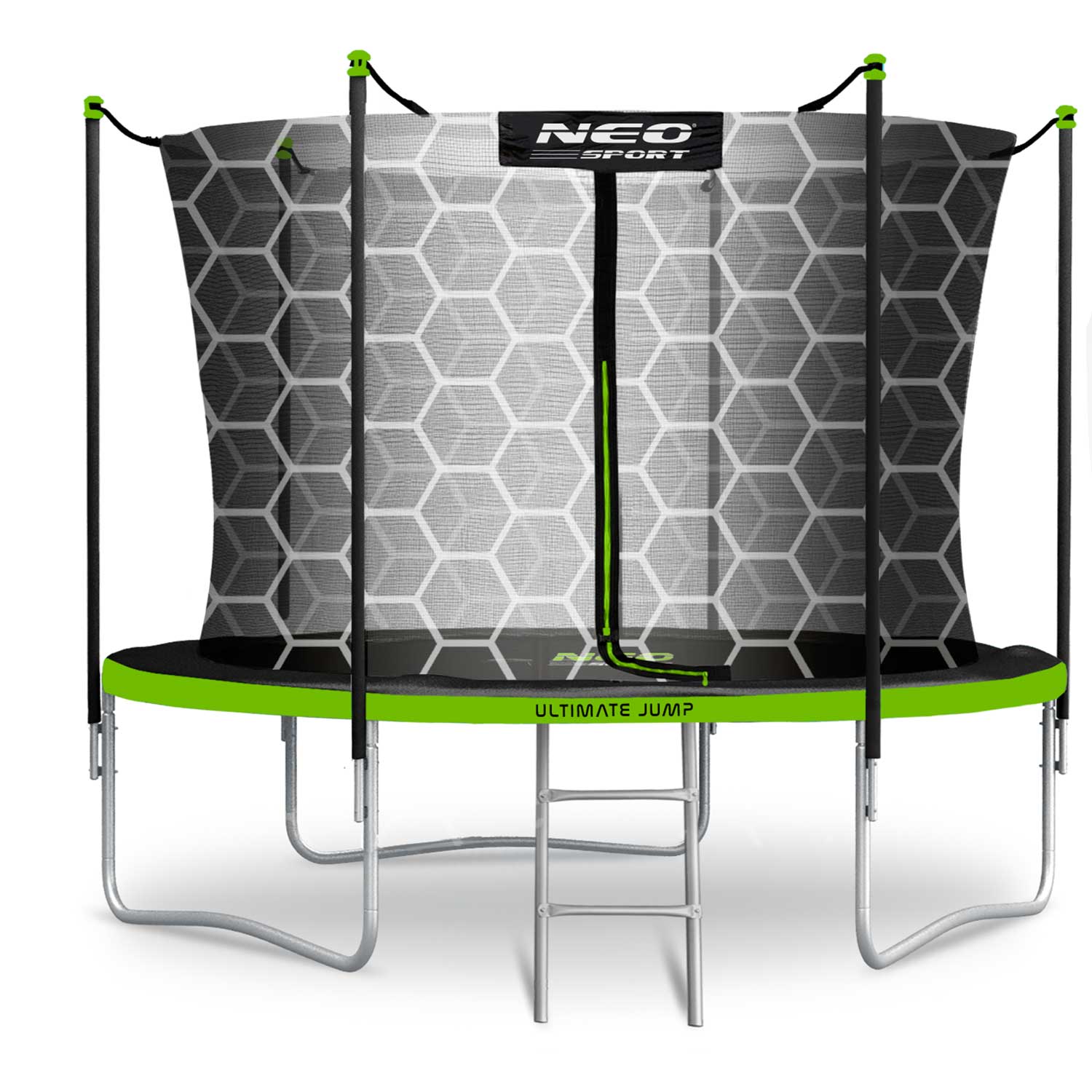 8ft/252cm sodo batutas su vidine tinkle ir Neo-Sport laiptais
