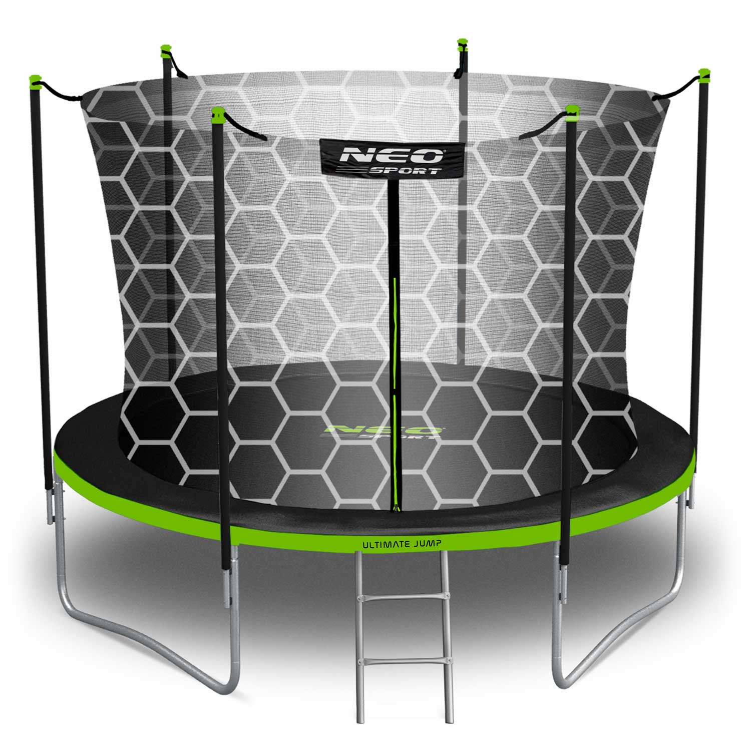 8ft/252cm sodo batutas su vidine tinkle ir Neo-Sport laiptais
