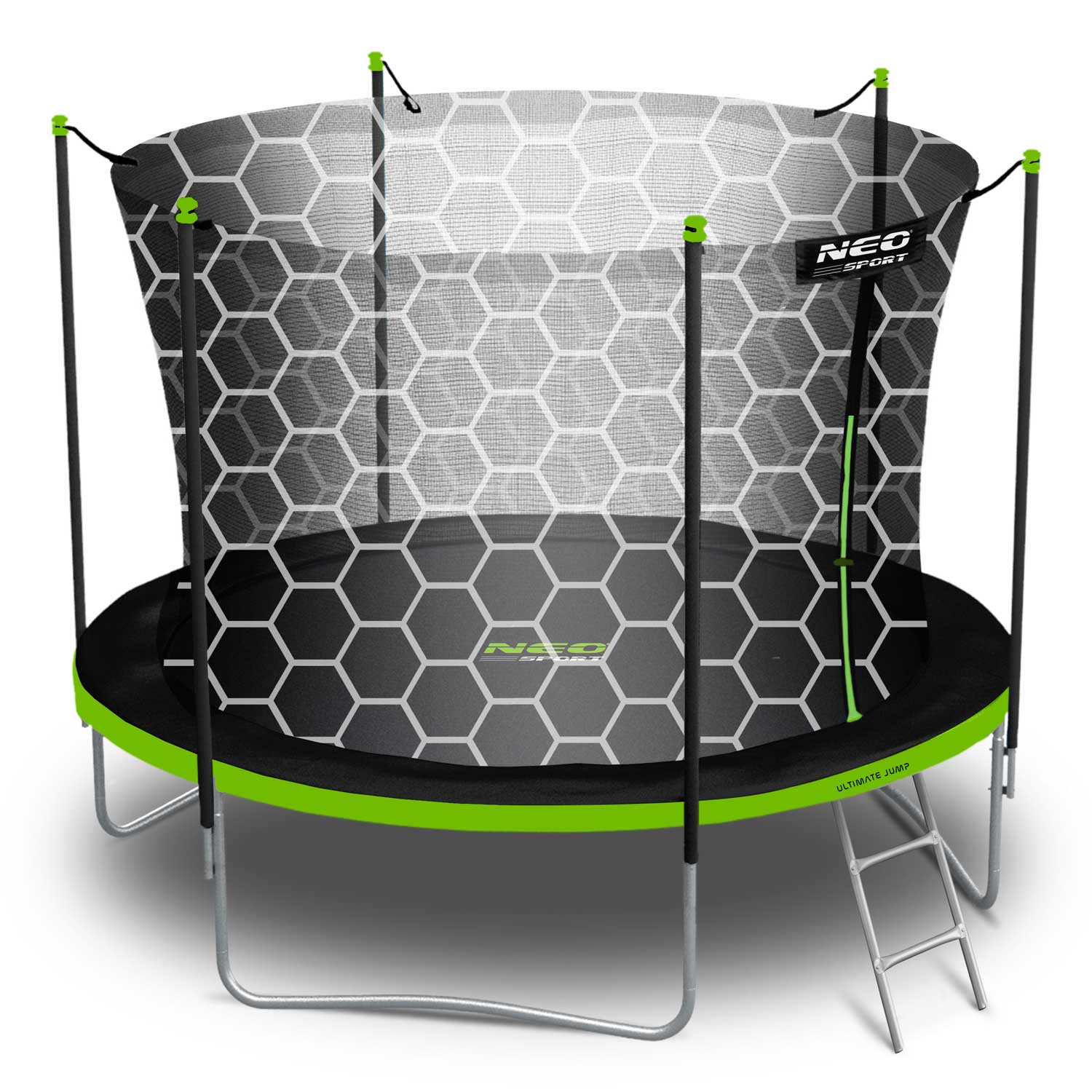 8ft/252cm sodo batutas su vidine tinkle ir Neo-Sport laiptais